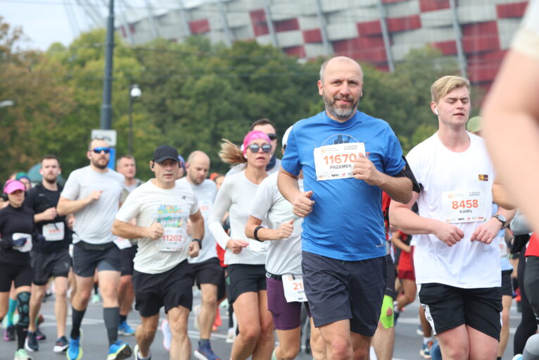Przemek Barankiewicz w Maratonie Warszawskim
